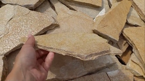 Плитняк златолит жёлтый для фасада 1,5-3 см купить в Березниках